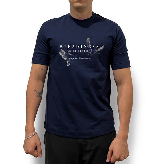 Camiseta Unisex Regular Fit Steadiness Azul Navy