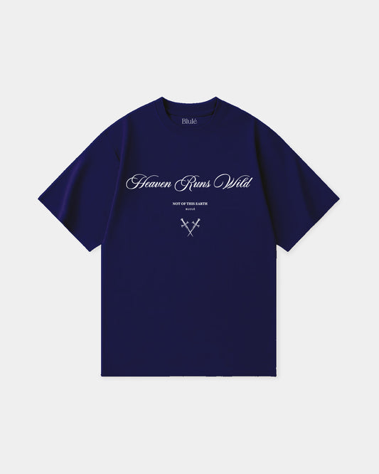 Oversized T Shirt Heaven Runs Wild Blue Navy