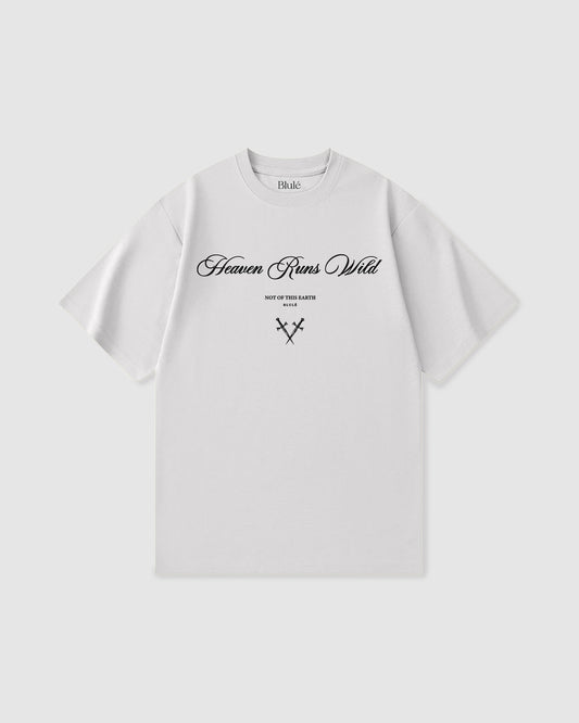 Oversized T Shirt Heaven Runs Wild White