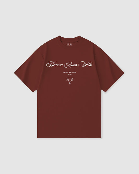Oversized T Shirt Heaven Runs Wild Terracotta