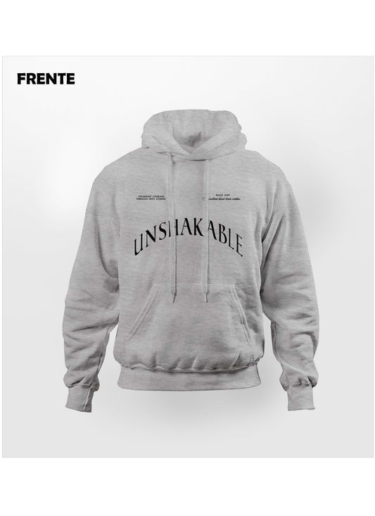 Hoodie Unisex Regular Fit Unshakeble Gris Jaspe