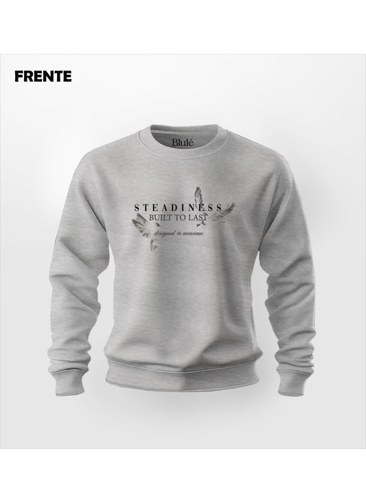 Crewneck Unisex Regular Fit Steadiness Gris Jaspe