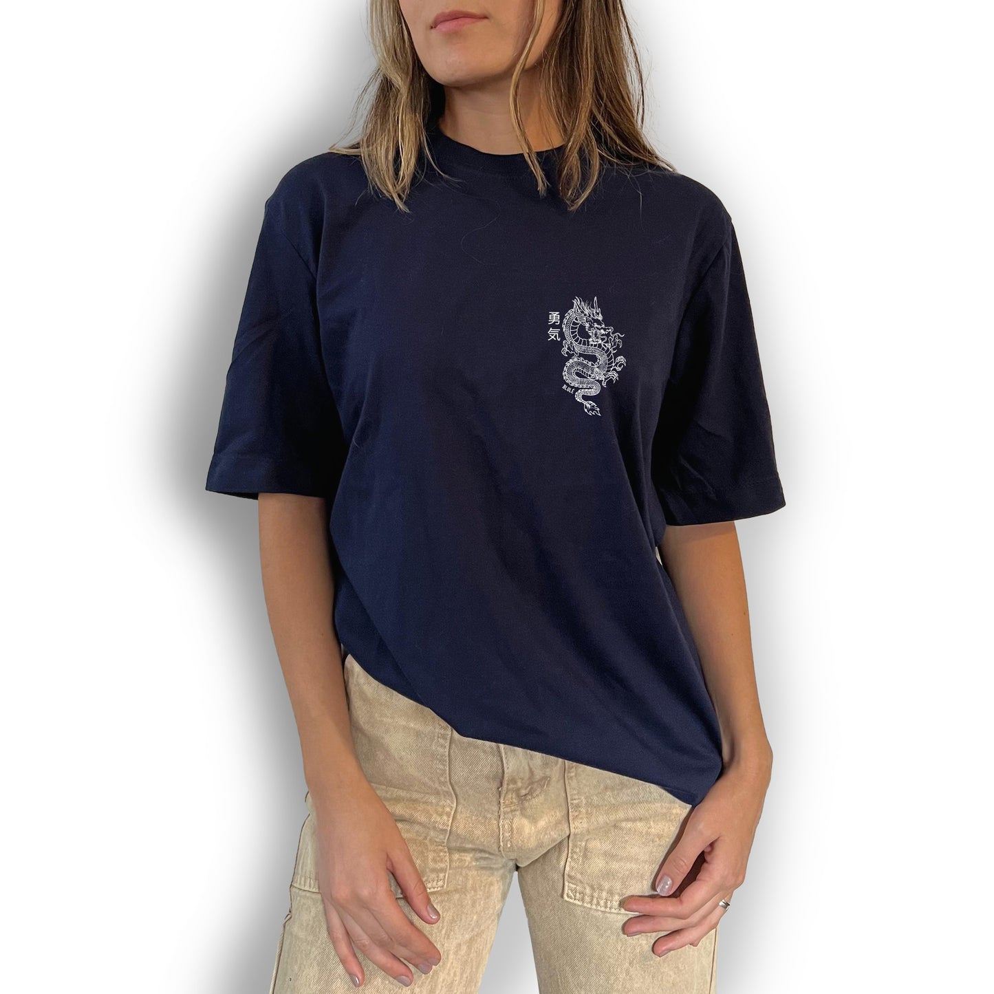 Camiseta Regular Fit Unisex Dragon Azul Navy