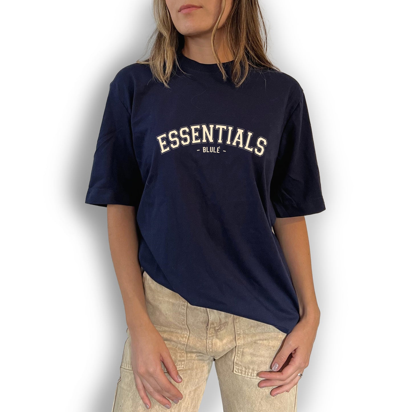 Camiseta Regular Fit Unisex Essentials Azul Navy