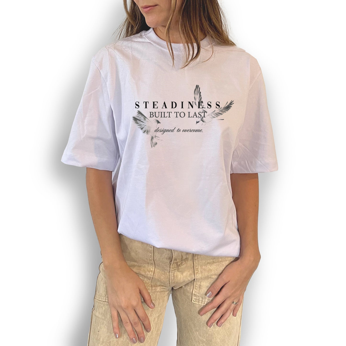 Camiseta Unisex Regular Fit Steadiness Blanco