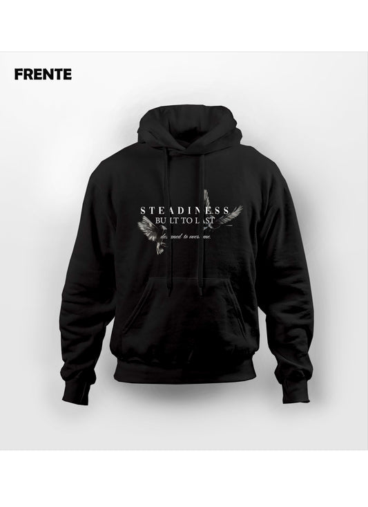 Hoodie Unisex Regular Fit Steadiness Negro