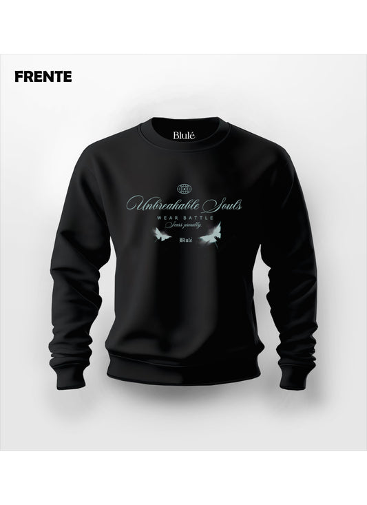 Crewneck Unisex Regular Fit Souls Negro