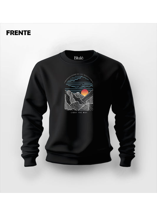 Crewneck Unisex Regular Fit Sunrise Negro