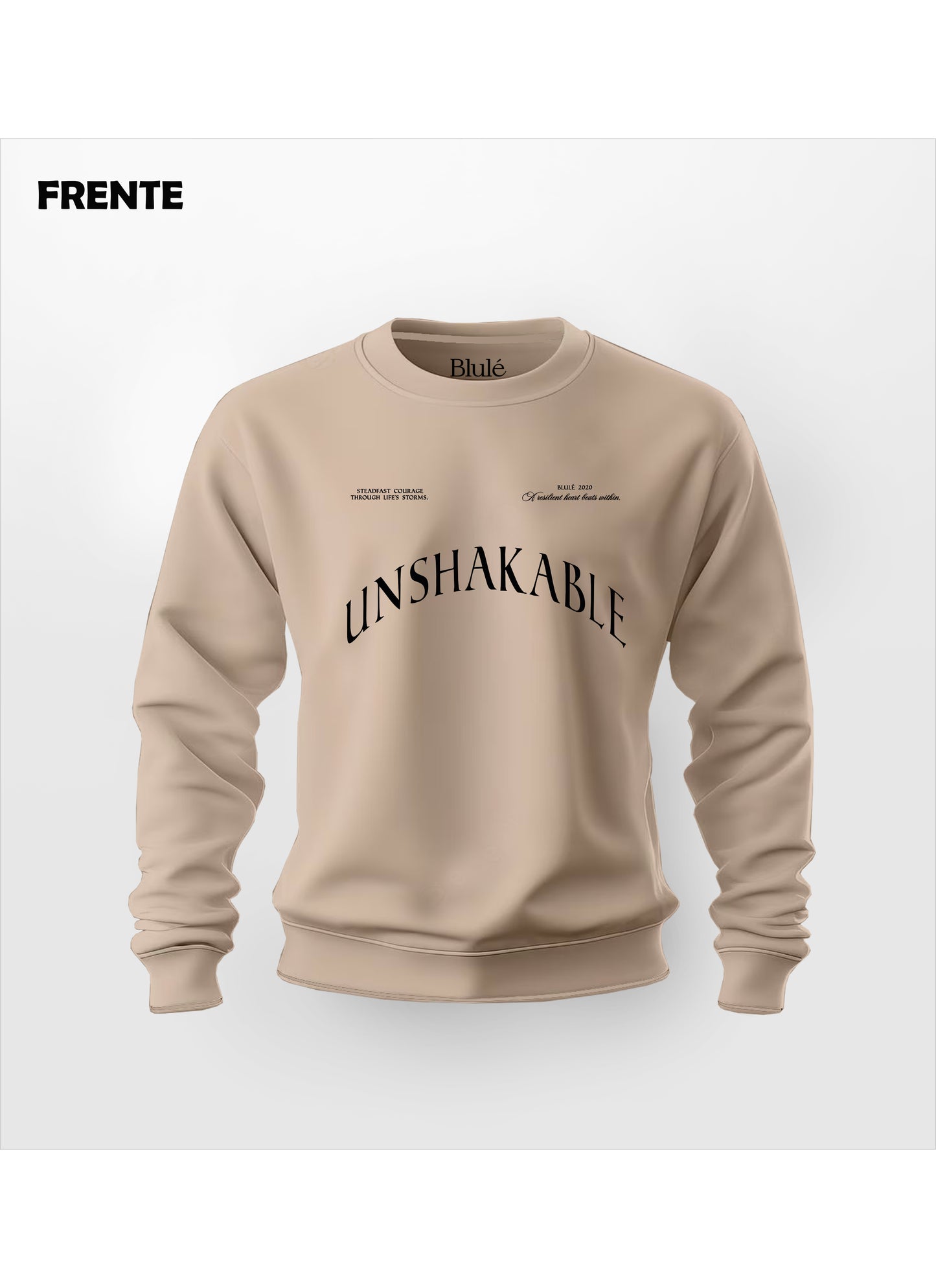 Crewneck Unisex Regular Fit Unshakeble Negro