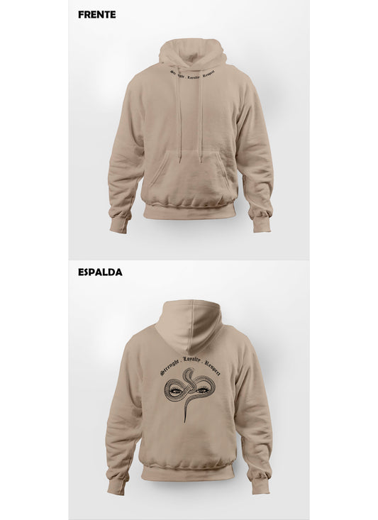 Hoodie Unisex Regular Fit Snake Eyes Nude