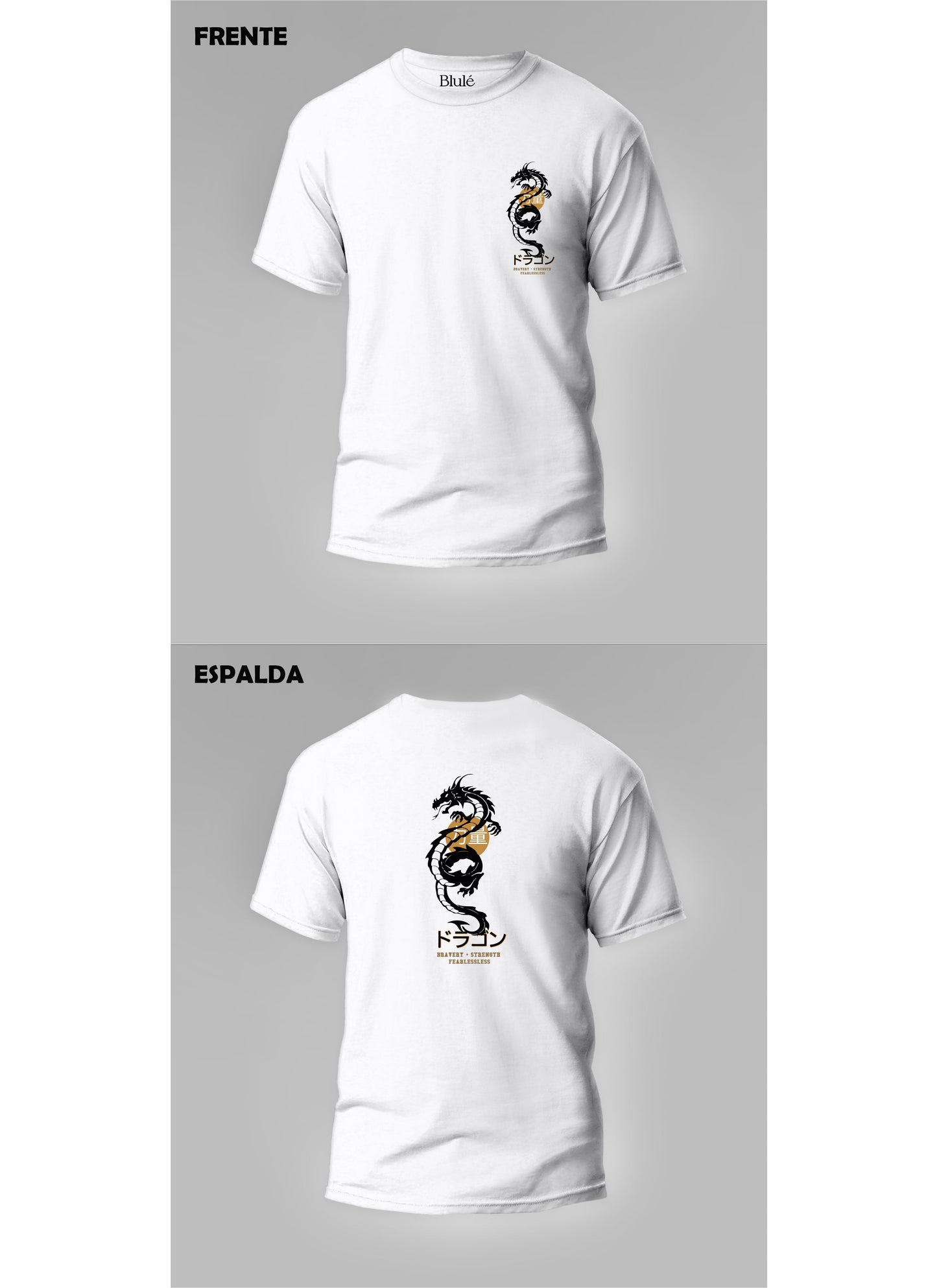 Imagen Camiseta Dragon Bravery Blanco