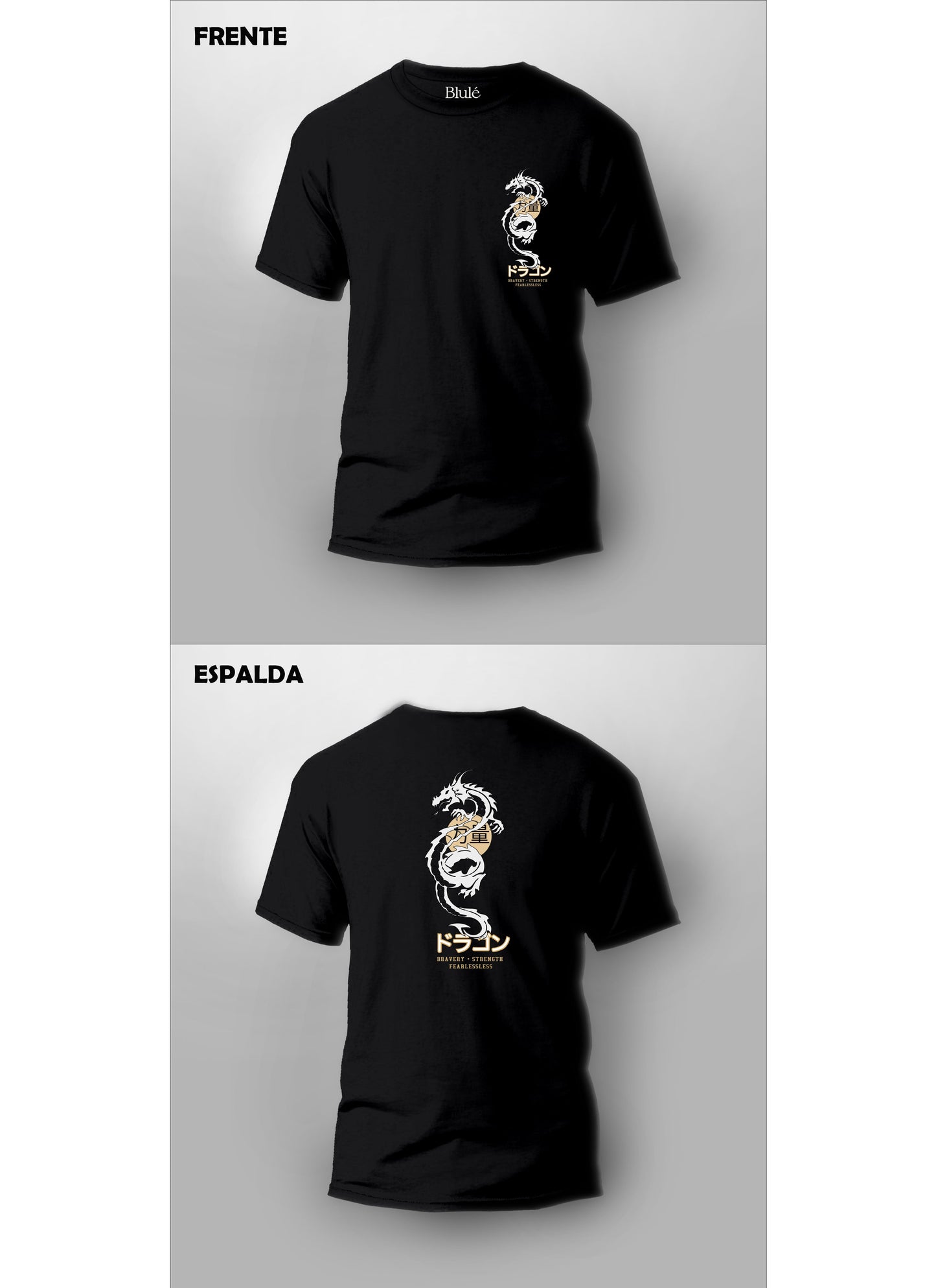 Imagen Camiseta Dragon Bravery Negro