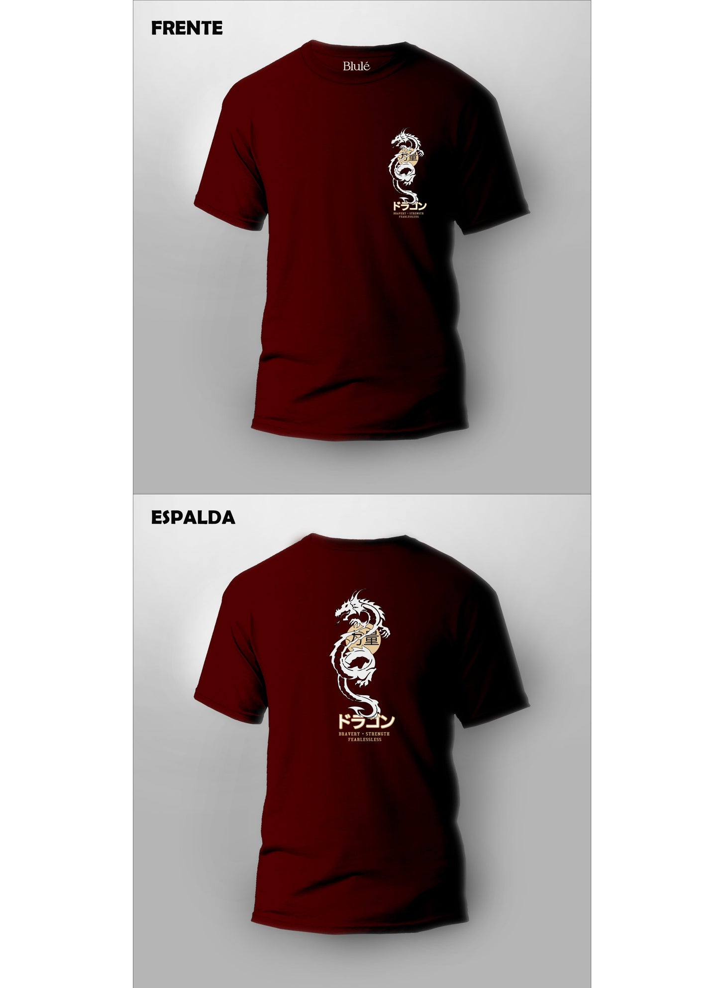 Imagen Camiseta Dragon Bravery Vinotinto