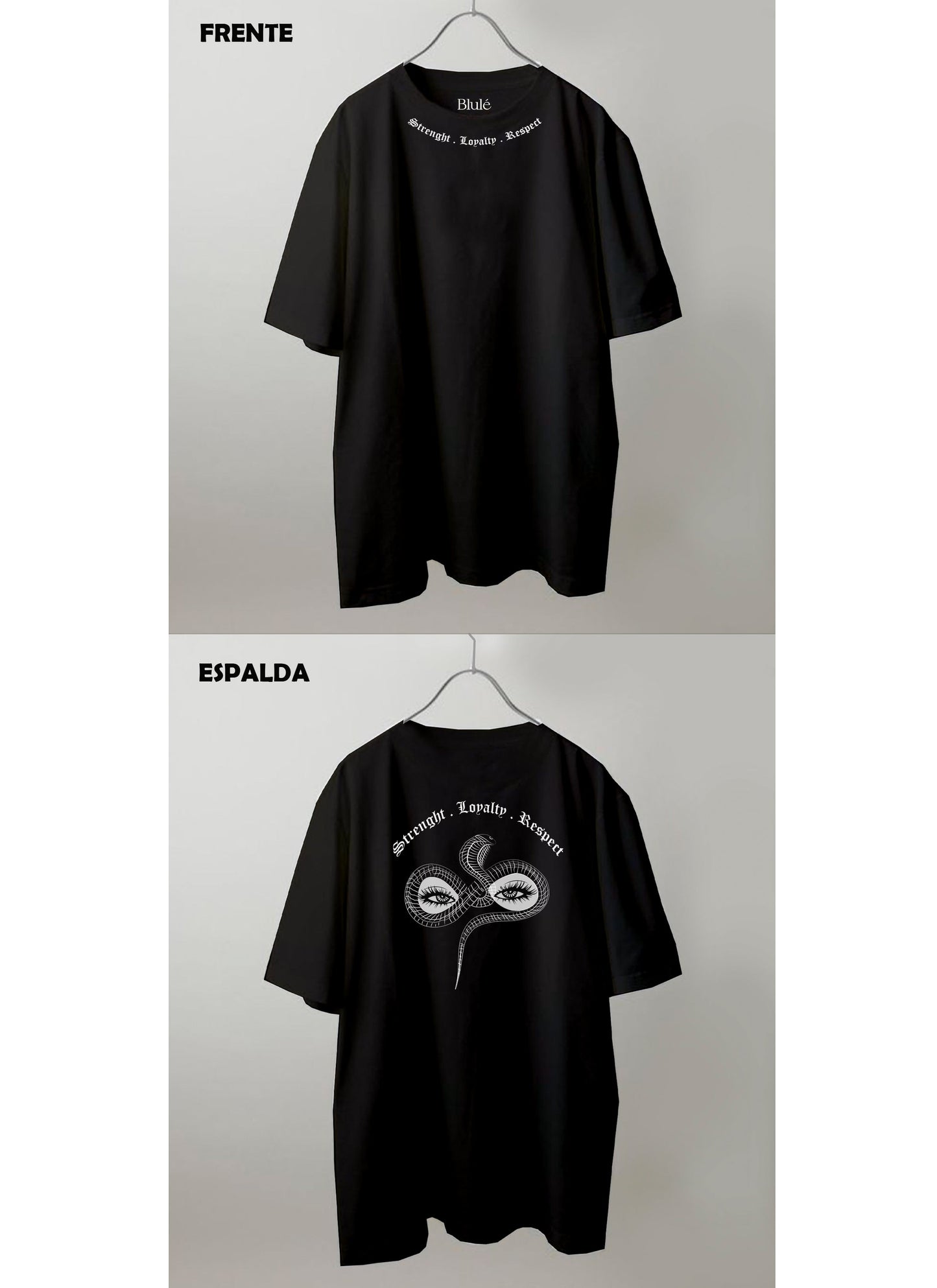 Imagen Camiseta Oversized Premium Unisex Snake Eyes Negro