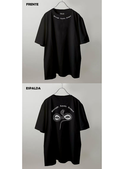 Imagen Camiseta Oversized Premium Unisex Snake Eyes Negro