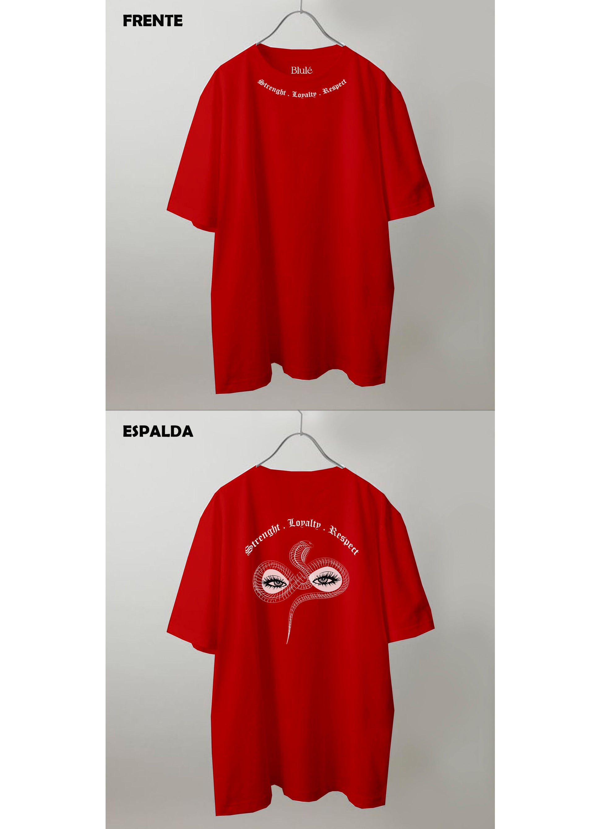 Imagen Camiseta Oversized Premium Unisex Snake Eyes Rojo Malboro