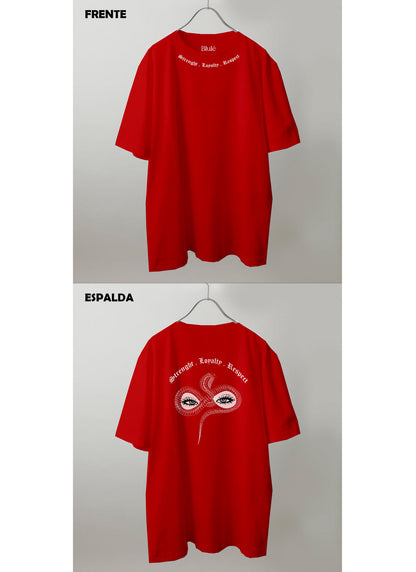 Imagen Camiseta Oversized Premium Unisex Snake Eyes Rojo Malboro