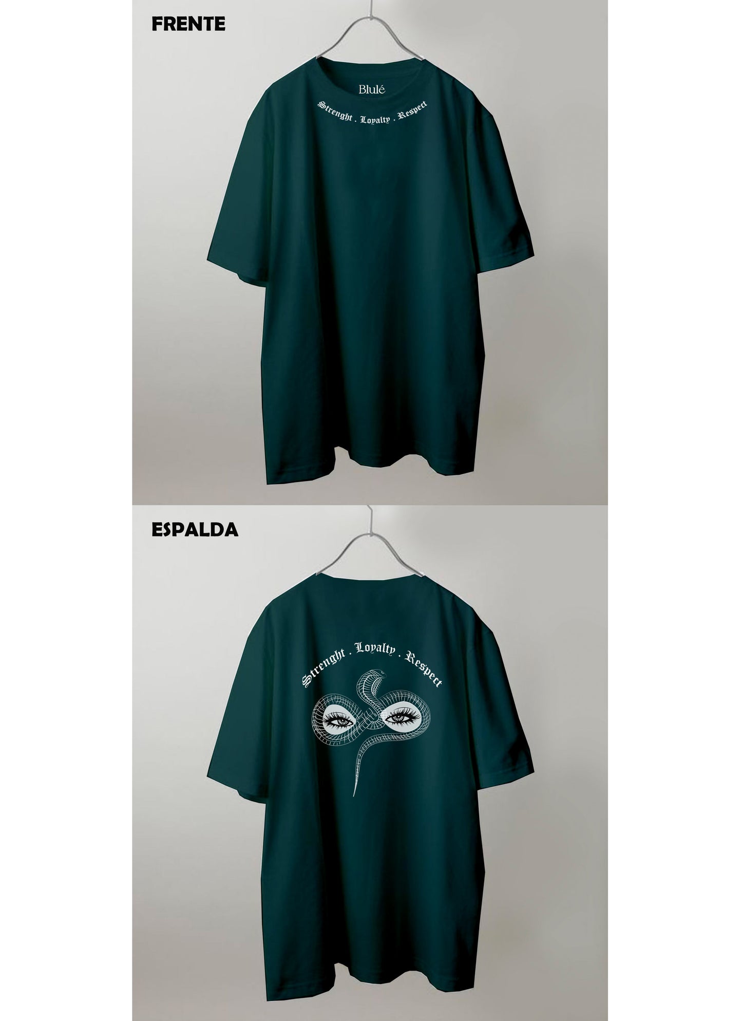 Imagen Camiseta Oversized Premium Unisex Snake Eyes Verde Botella