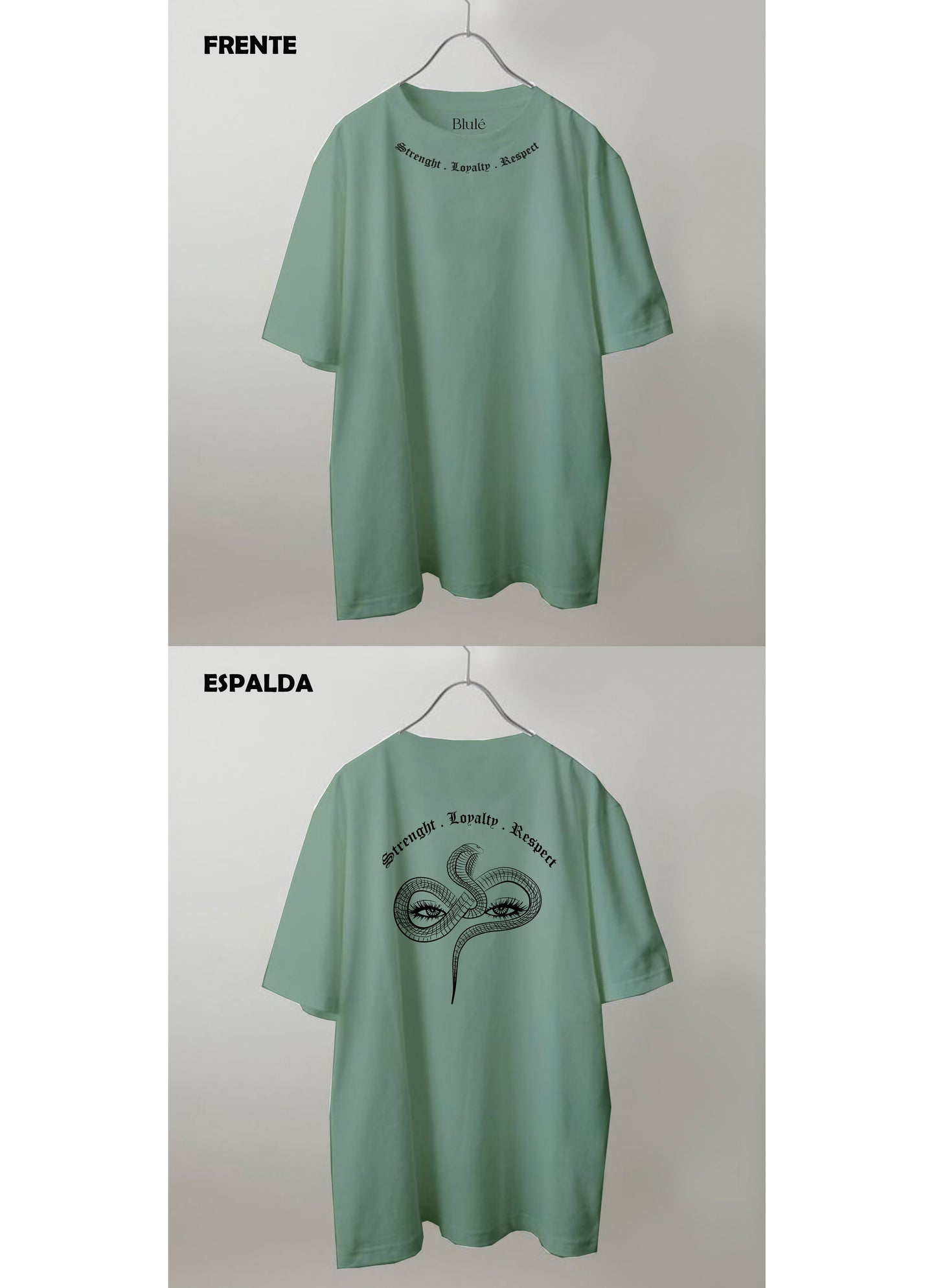 Imagen Camiseta Oversized Premium Unisex Snake Eyes Verde Invierno