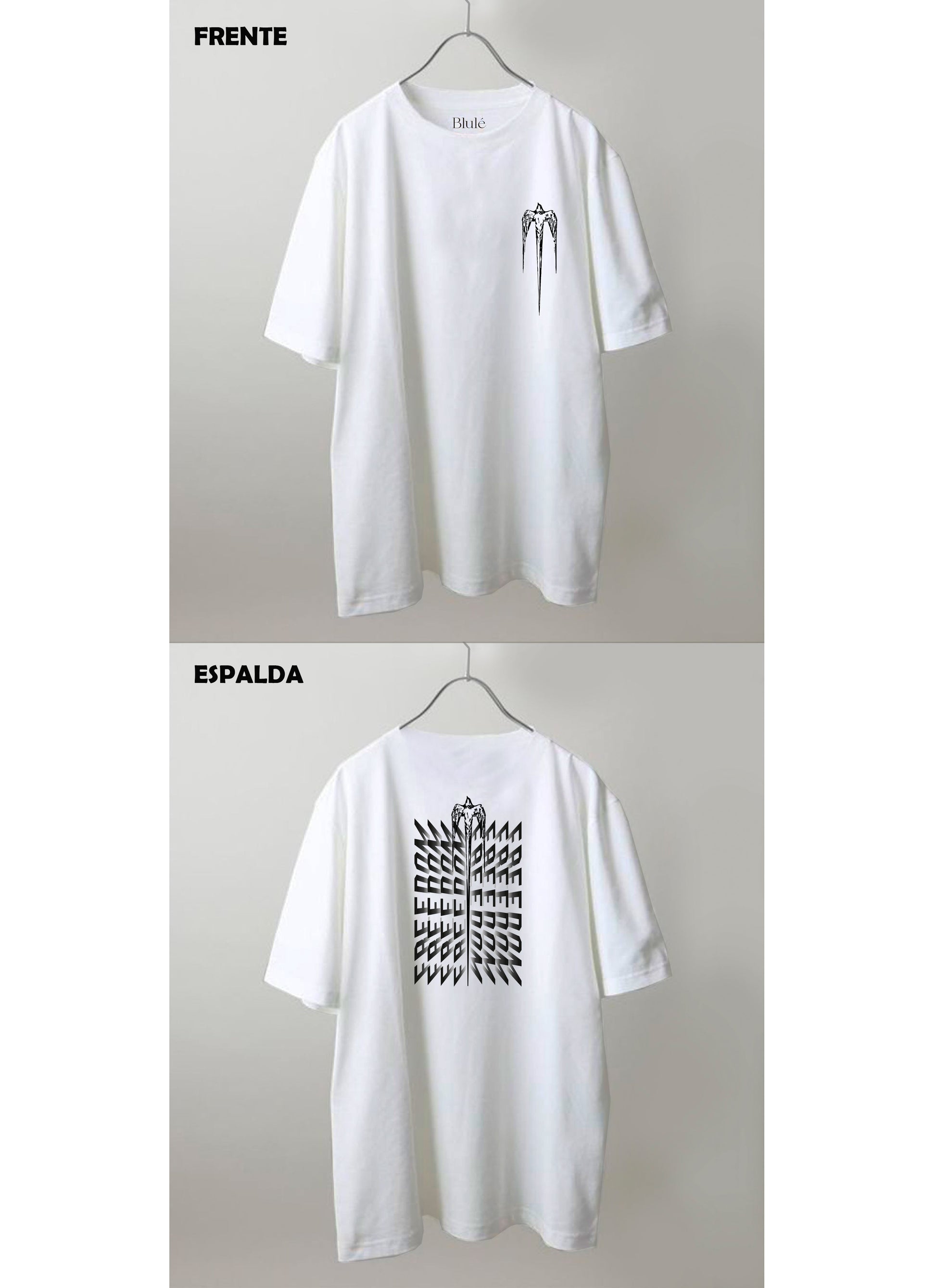 Imagen Camiseta Oversized Premium Unisex Freedom Blanco