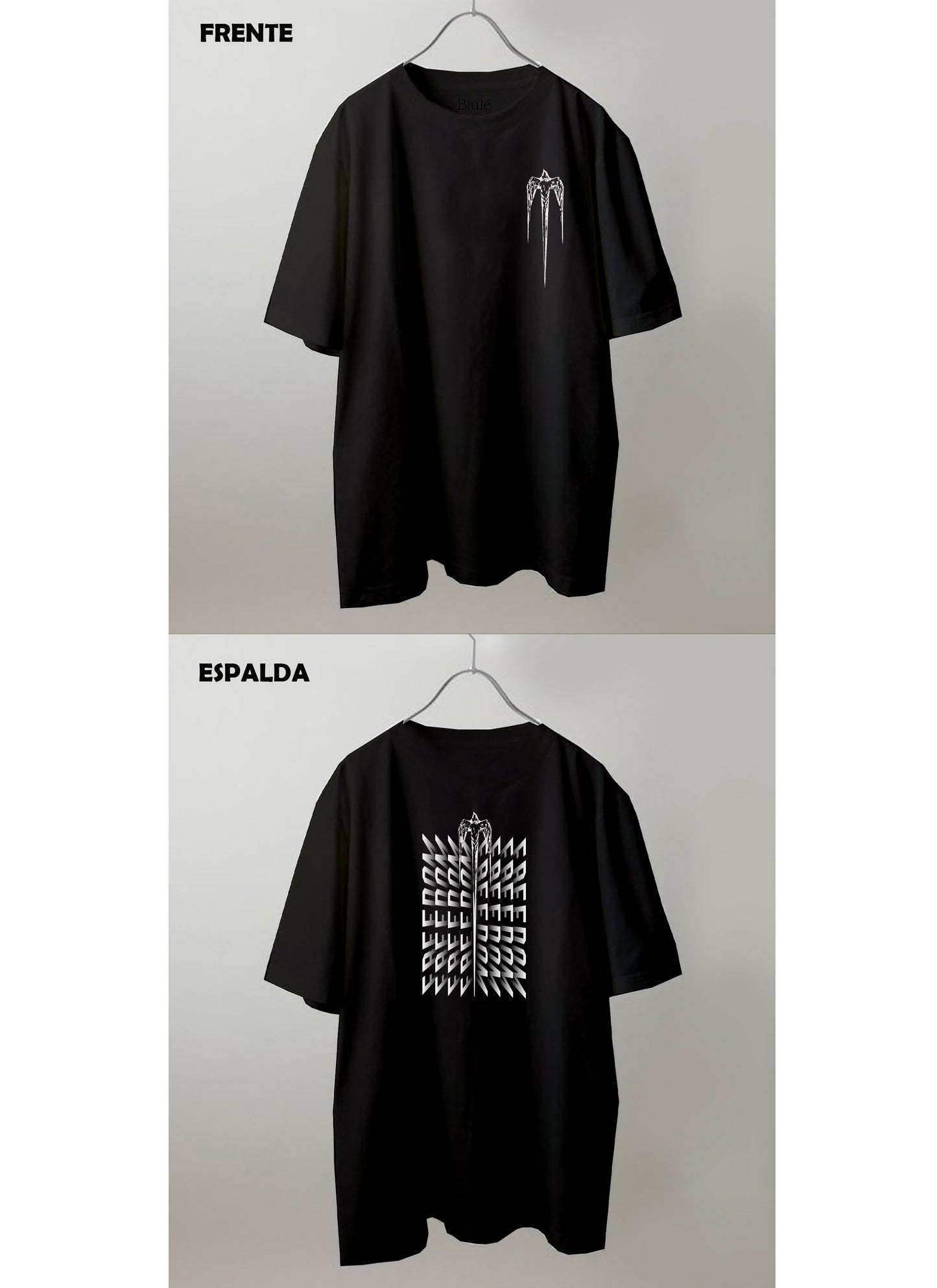 Imagen Camiseta Oversized Premium Unisex Freedom Negro