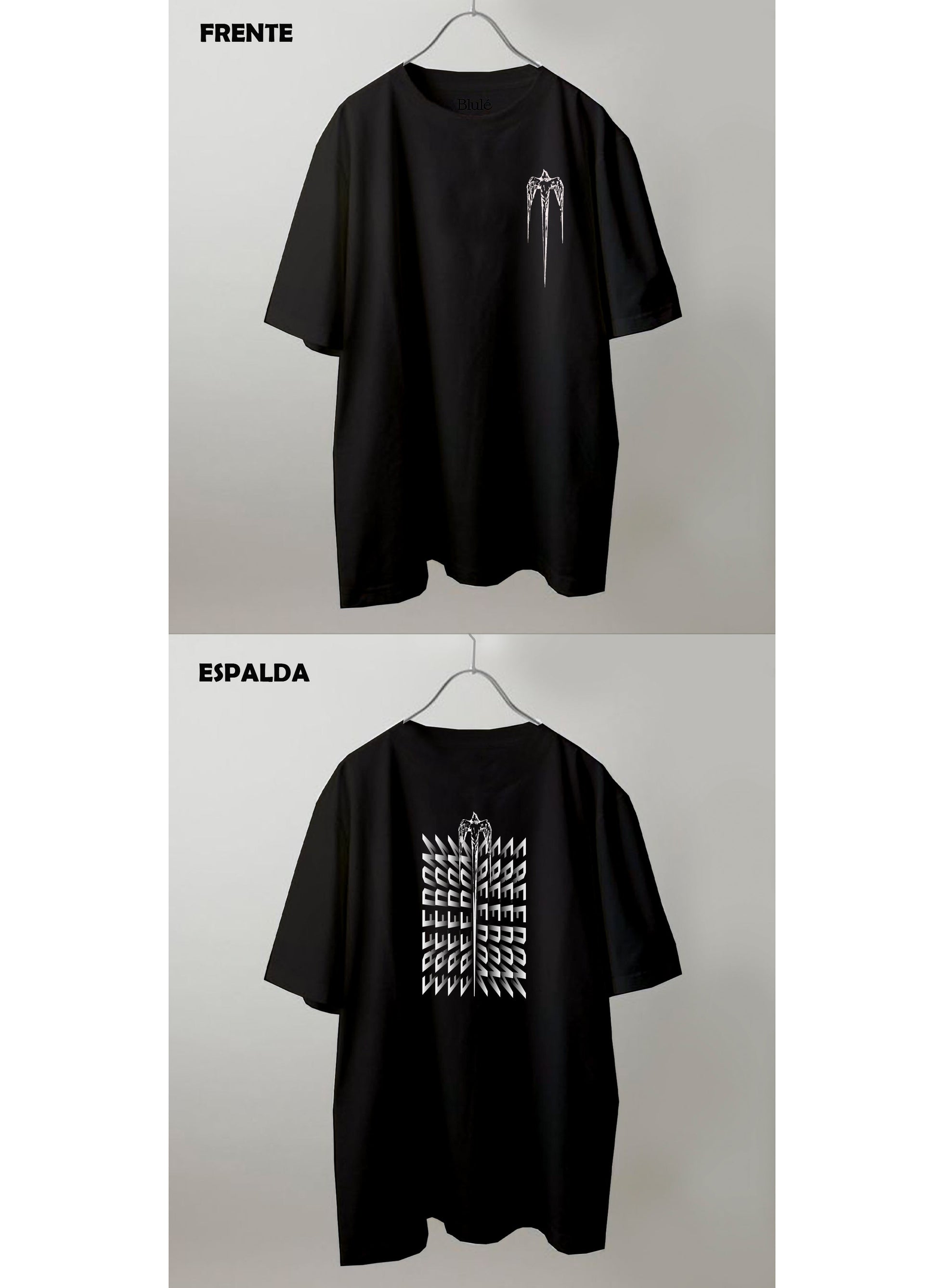 Imagen Camiseta Oversized Premium Unisex Freedom Negro