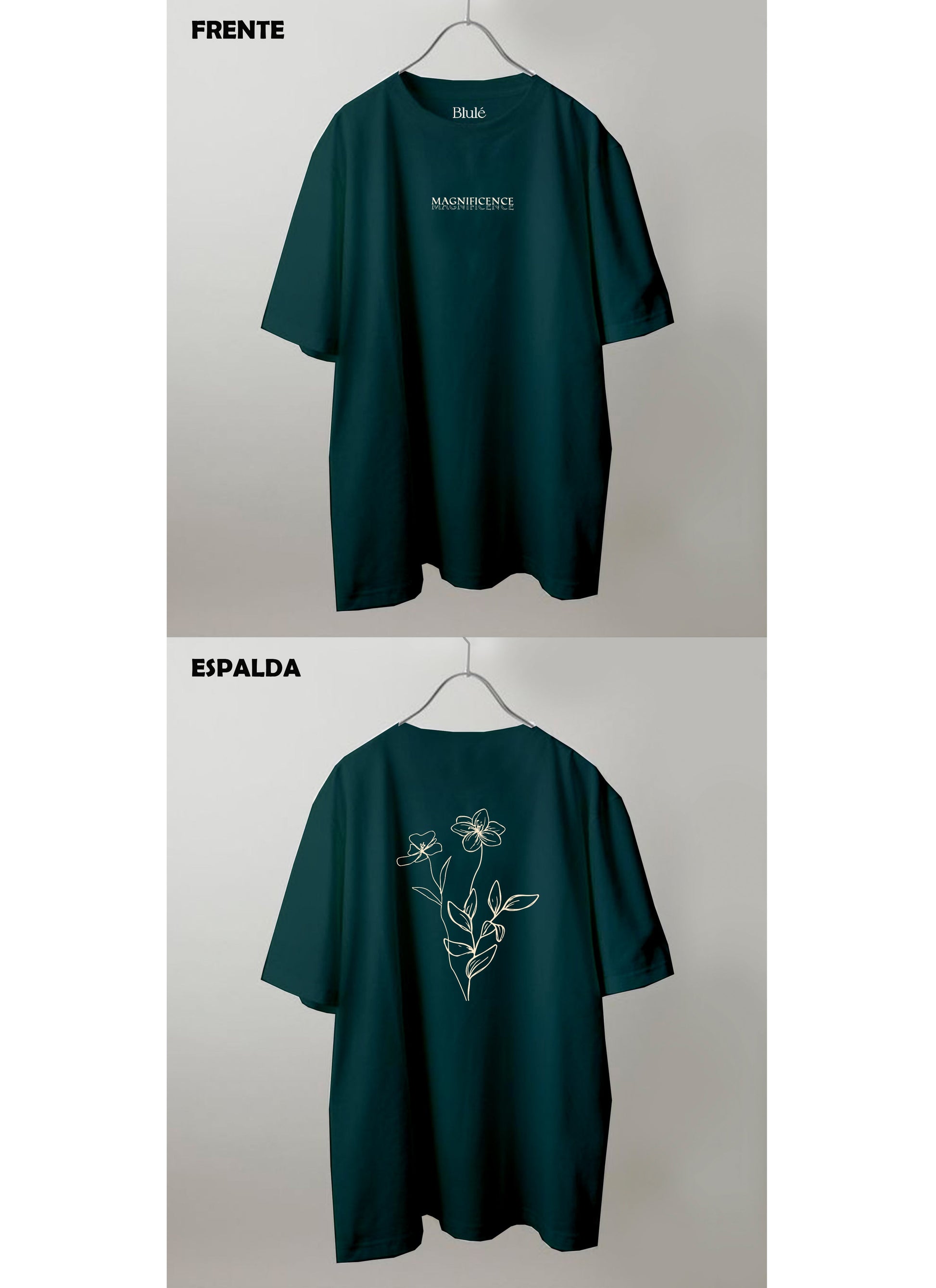 Imagen Camiseta Oversized Premium Unisex Magnificence Verde Botella