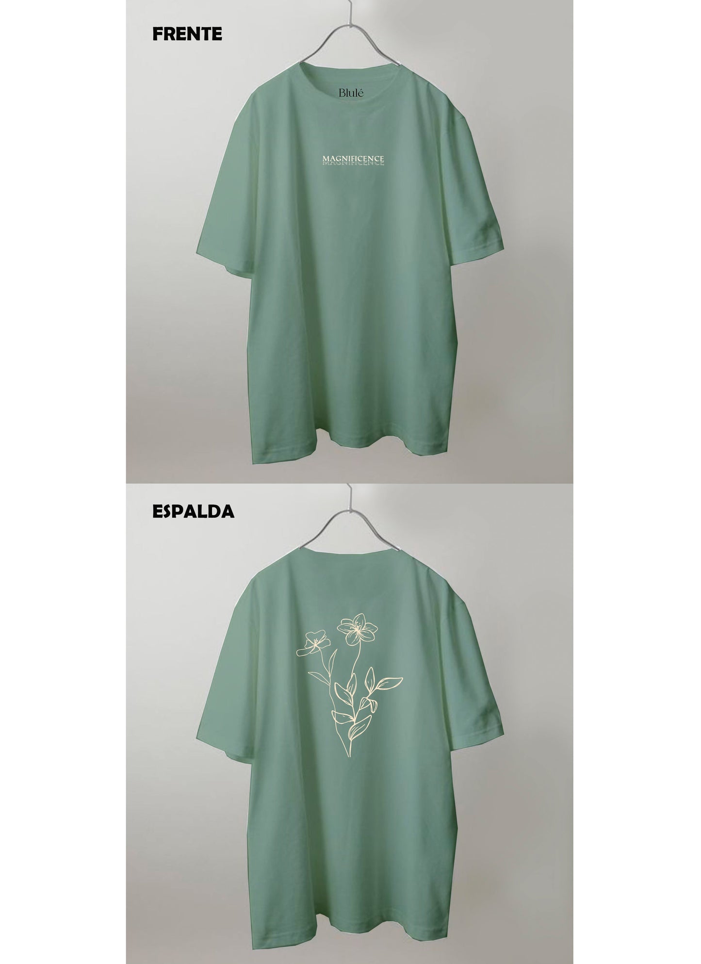 Imagen Camiseta Oversized Premium Unisex Magnificence Verde Invierno