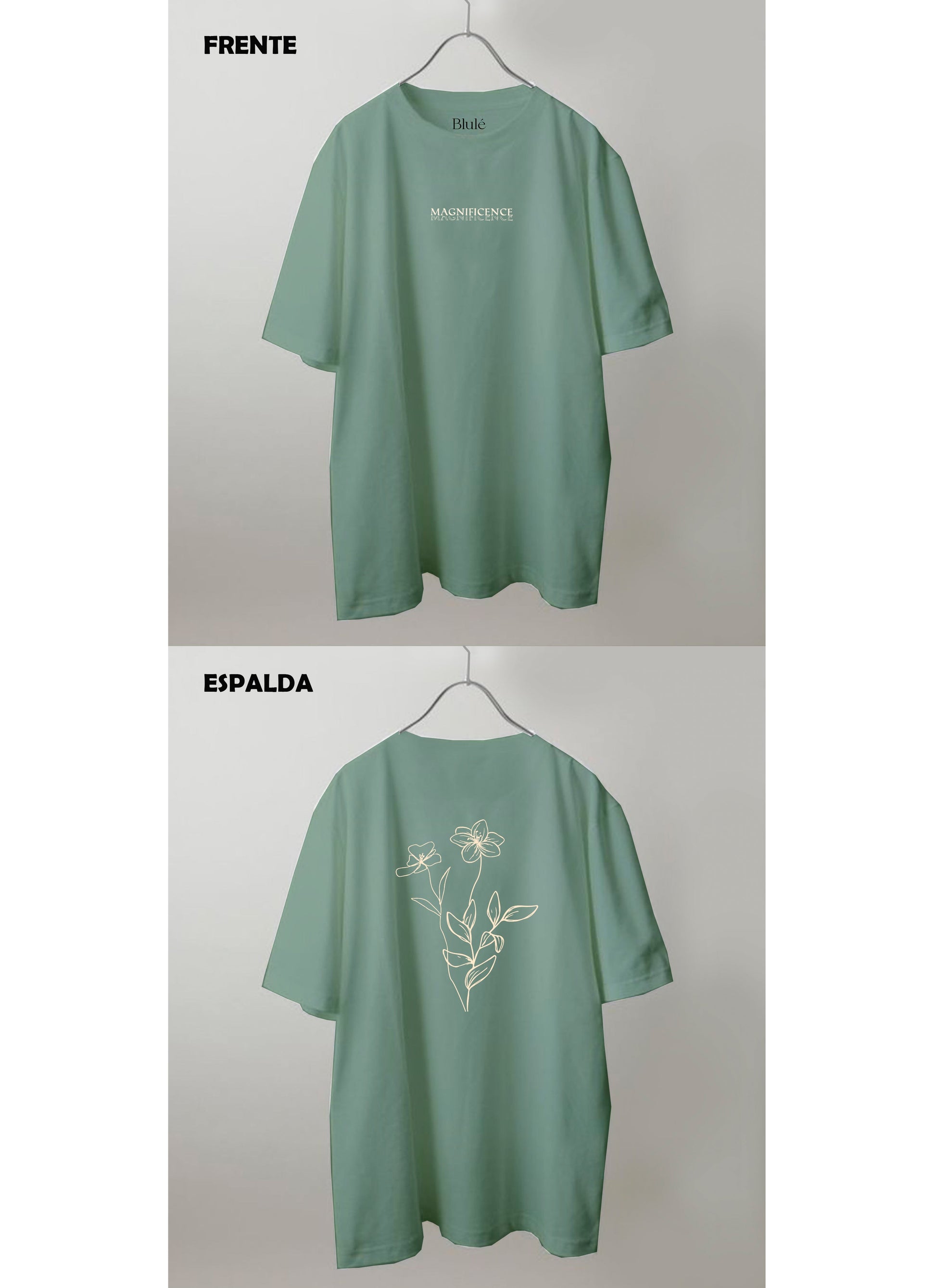 Imagen Camiseta Oversized Premium Unisex Magnificence Verde Invierno