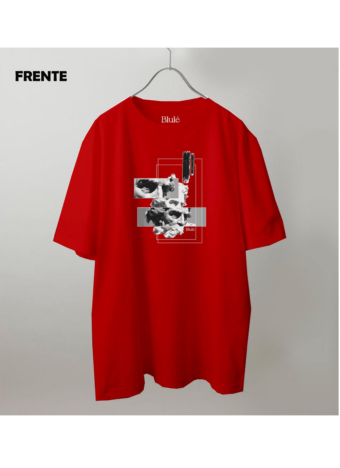 Imagen Camiseta Oversized Premium Unisex Mirada de Zeus Rojo Malboro