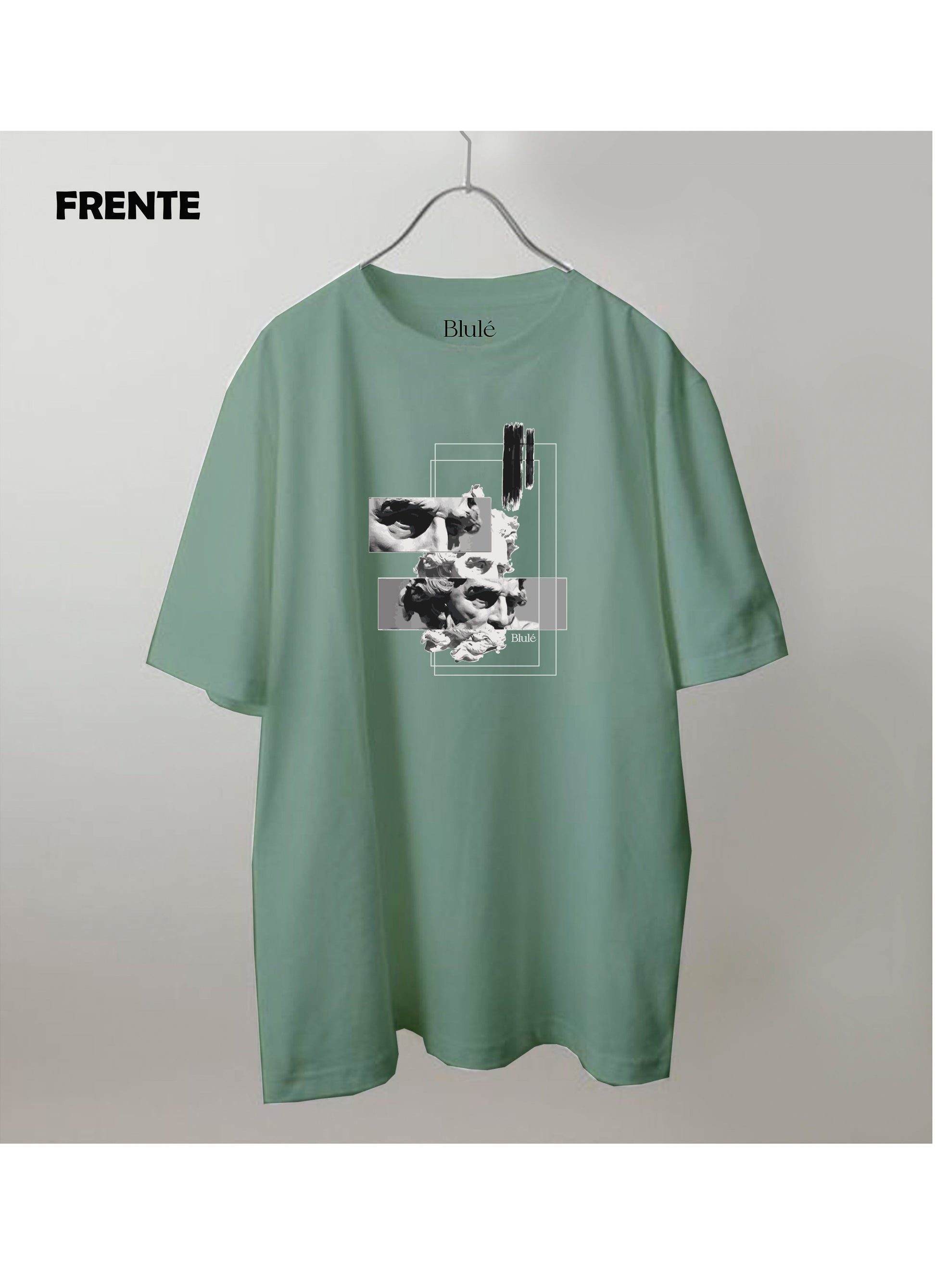 Imagen Camiseta Oversized Premium Unisex Mirada de Zeus Verde Invierno