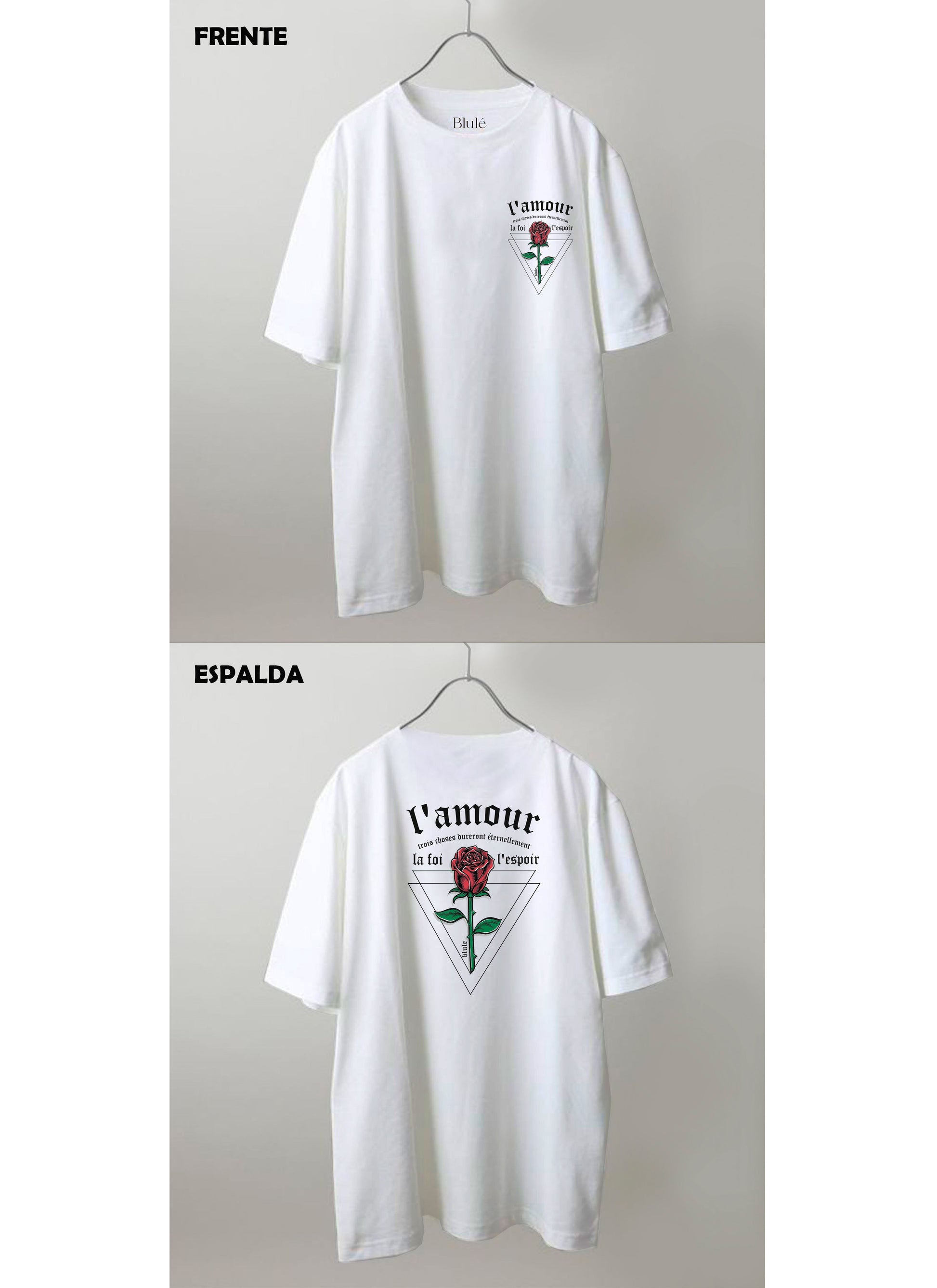 Imagen Camiseta Oversized Premium Unisex L'amour Blanco