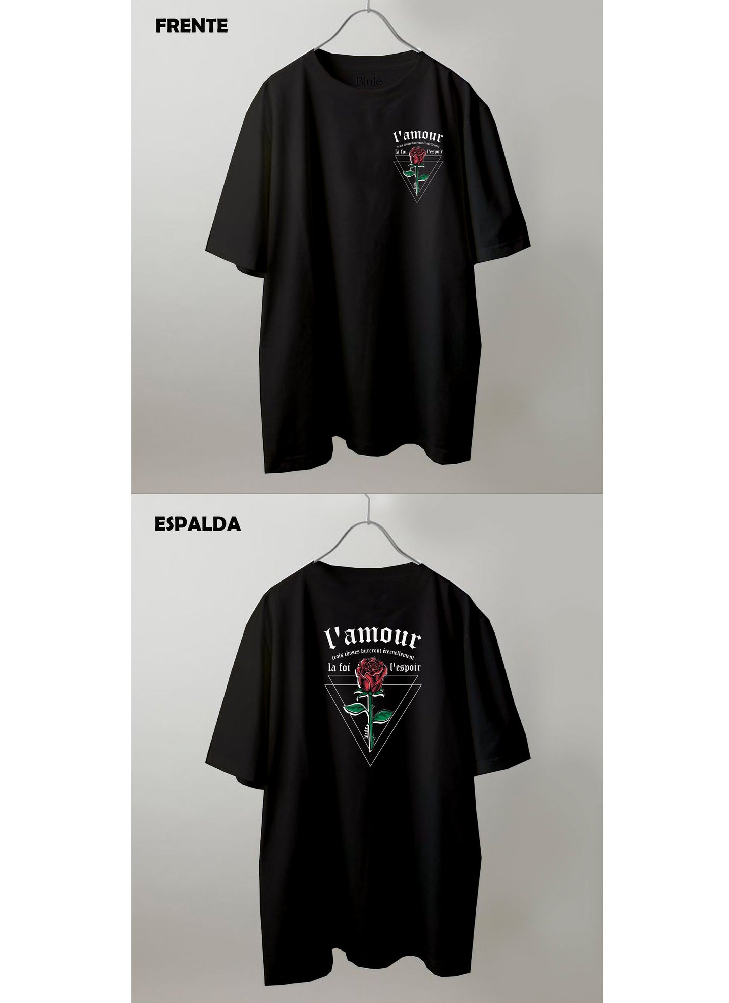 Imagen Camiseta Oversized Premium Unisex L'amour Negro