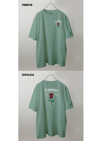 Imagen Camiseta Oversized Premium Unisex L'amour Verde Invierno