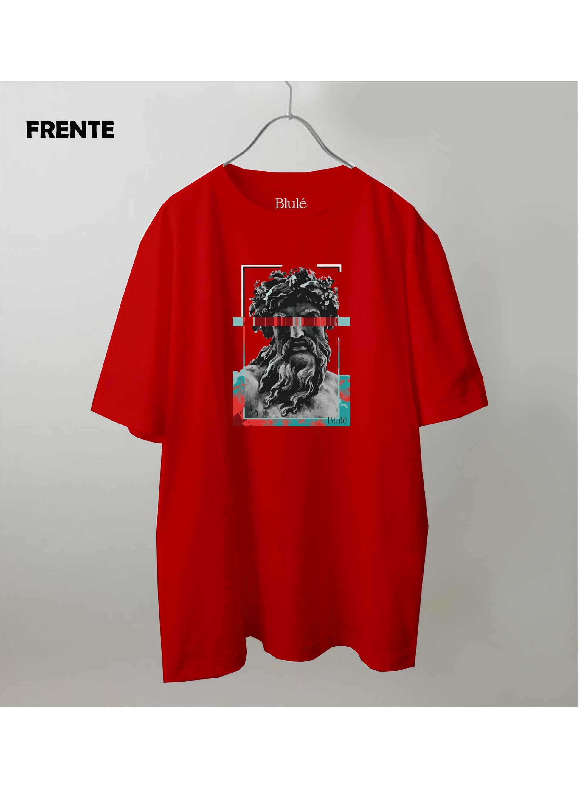 Imagen Camiseta Oversized Premium Unisex Zeus Rojo Malboro
