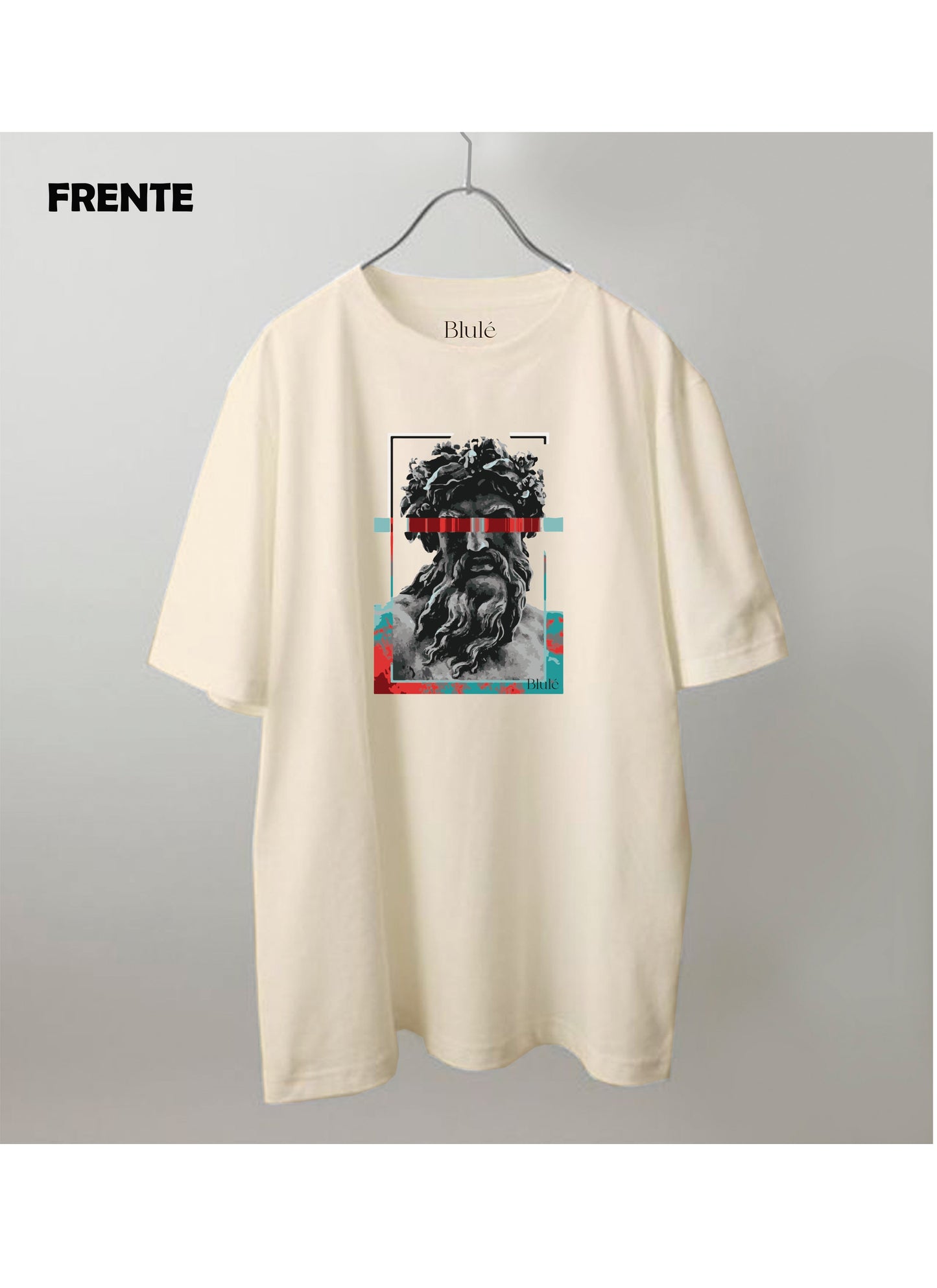 Imagen Camiseta Oversized Premium Unisex Zeus Vainilla