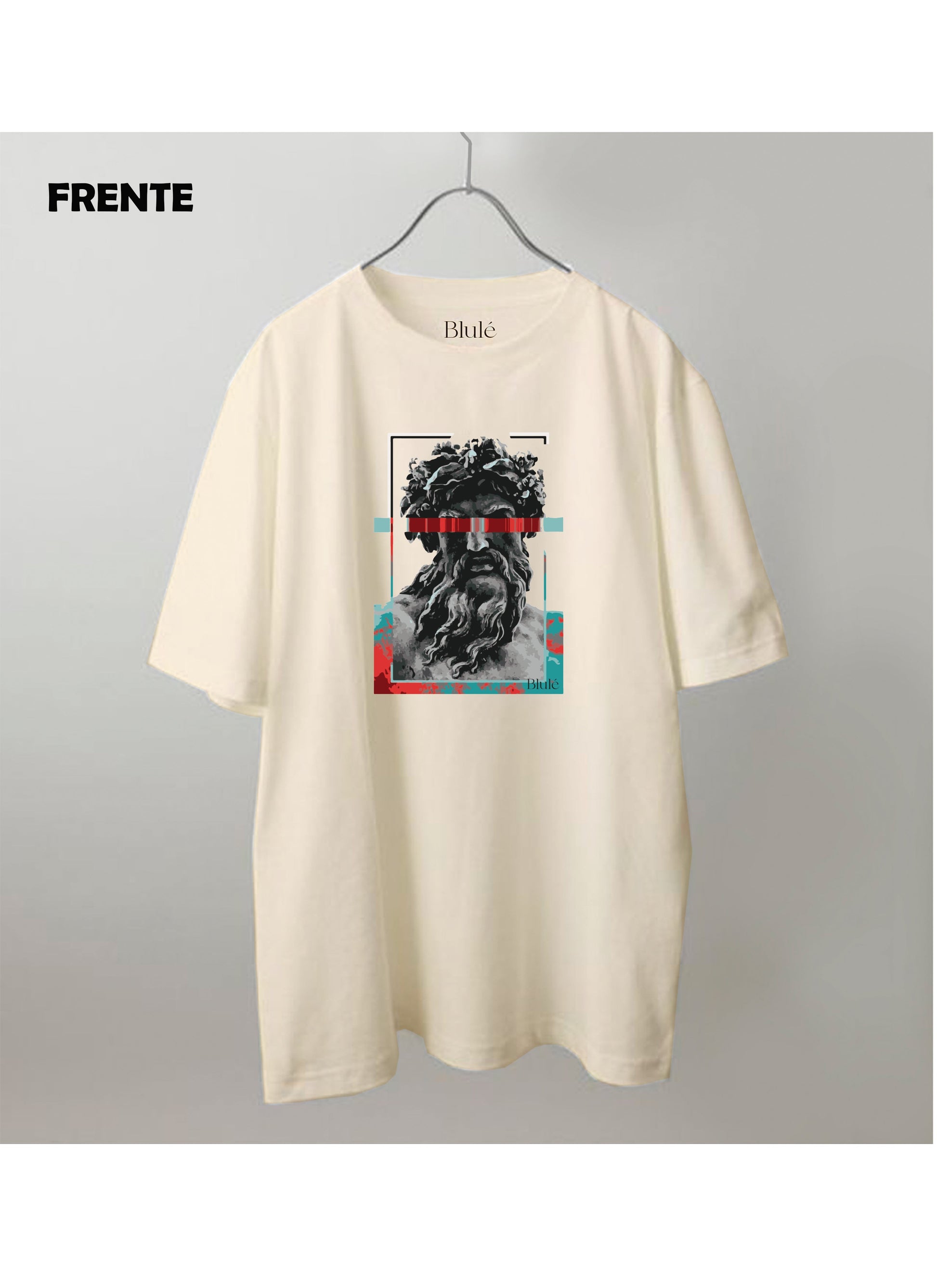 Imagen Camiseta Oversized Premium Unisex Zeus Vainilla
