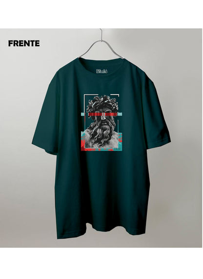 Imagen Camiseta Oversized Premium Unisex Zeus Verde Botella