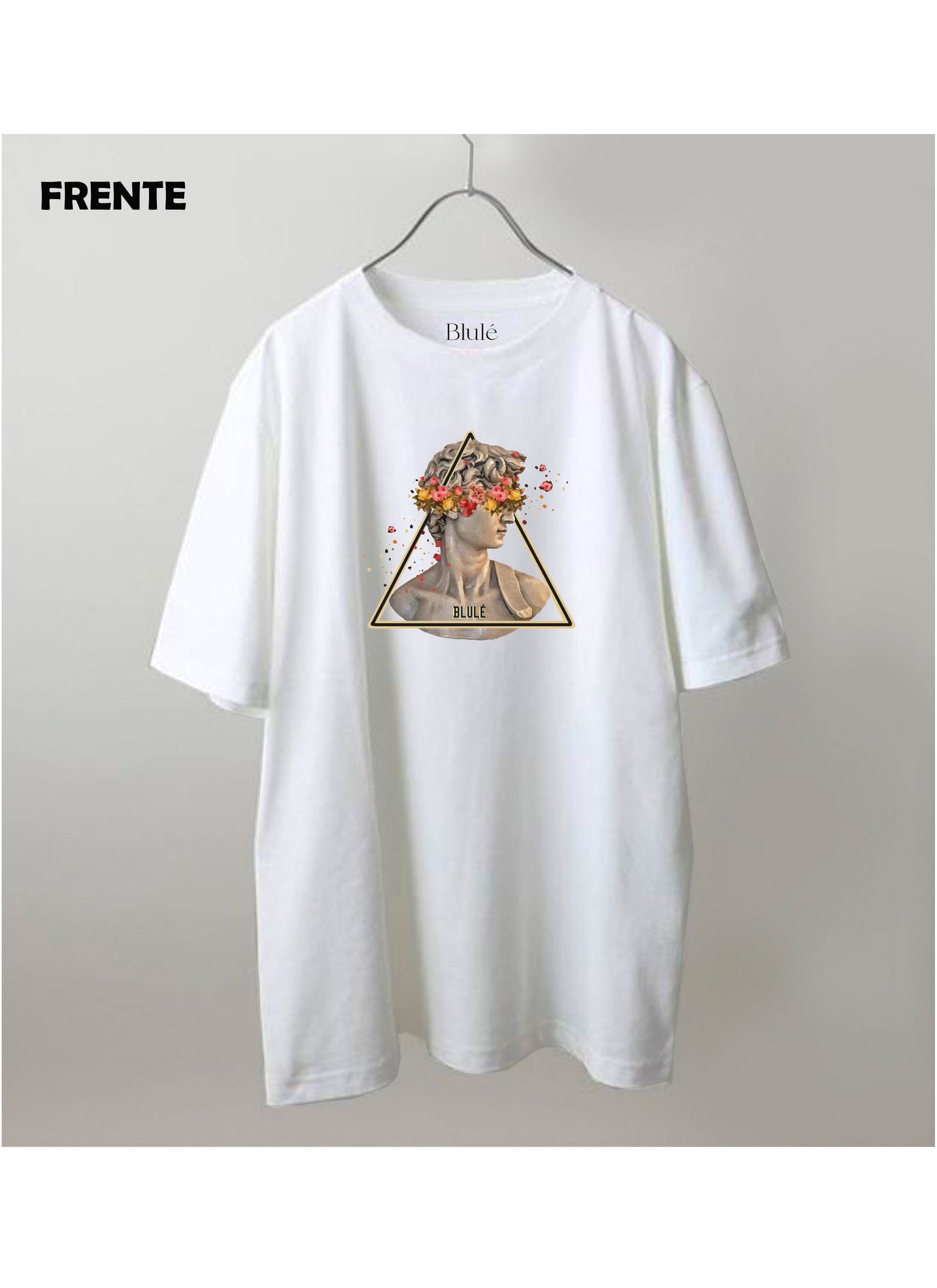 Imagen Camiseta Oversized Premium Unisex David Floresciente Blanco