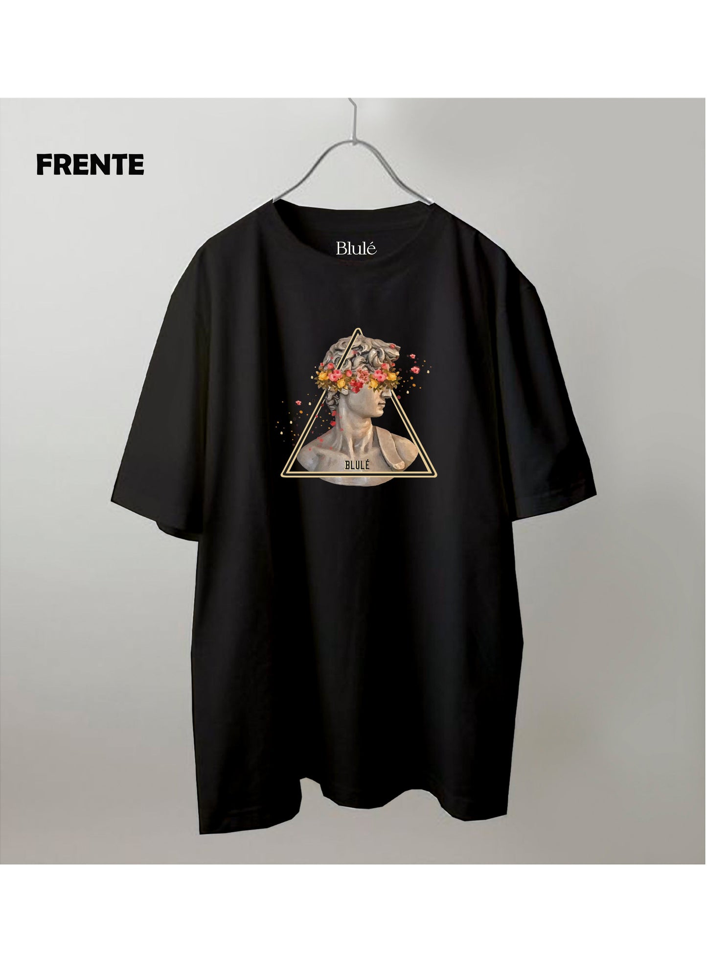 Imagen Camiseta Oversized Premium Unisex David Floresciente Negro