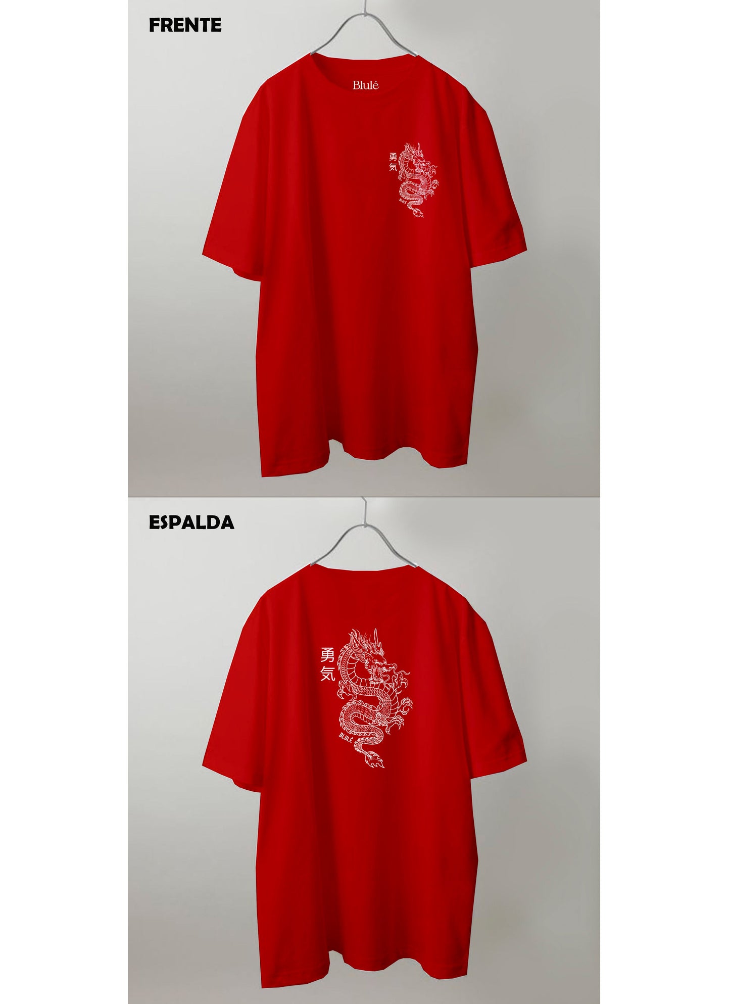 Imagen Camiseta Oversized Premium Unisex Dragon One Line Rojo Malboro