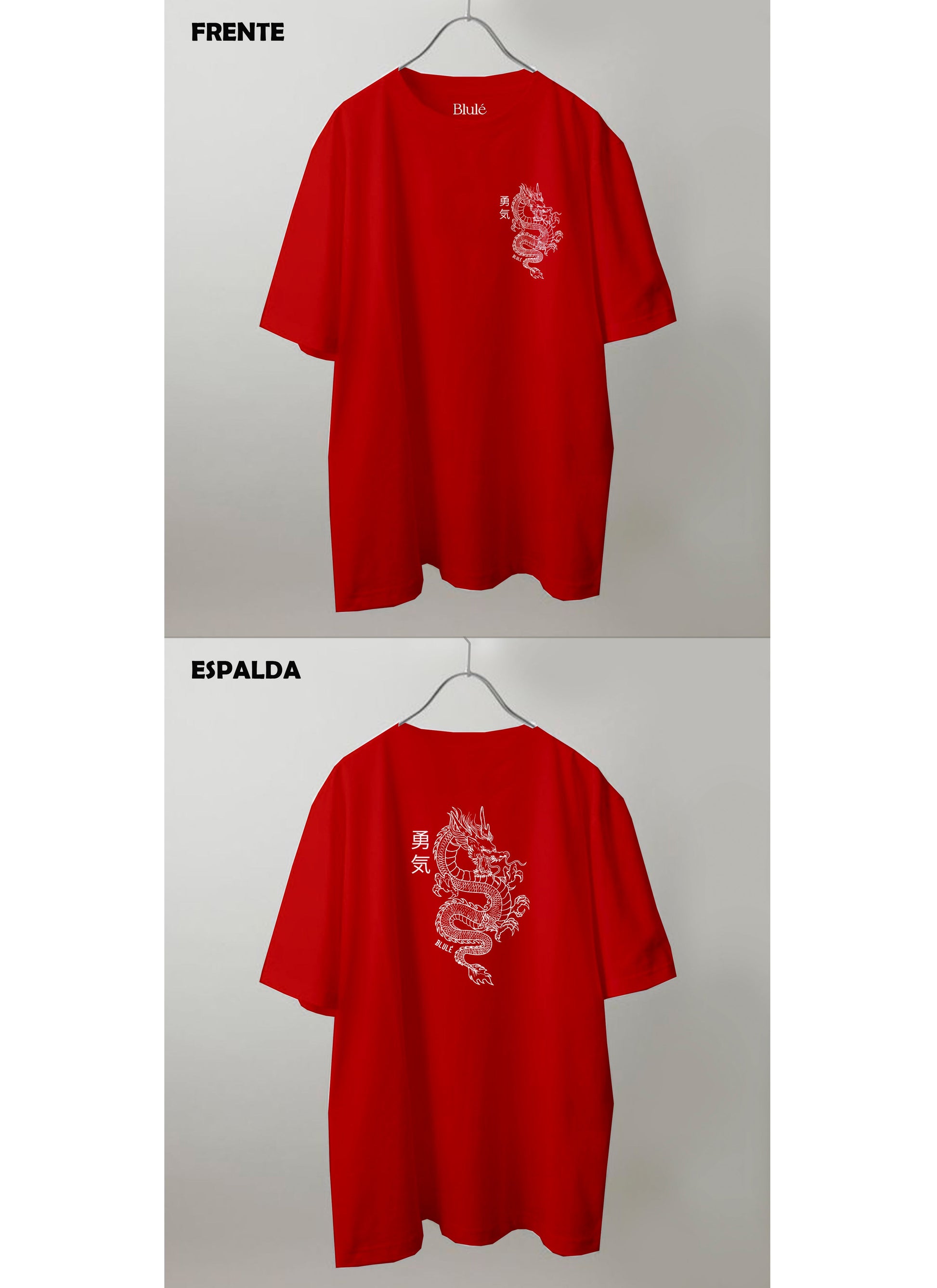 Imagen Camiseta Oversized Premium Unisex Dragon One Line Rojo Malboro